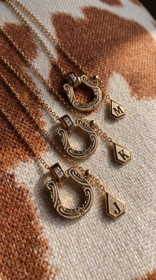 Horseshoe Initial Necklace